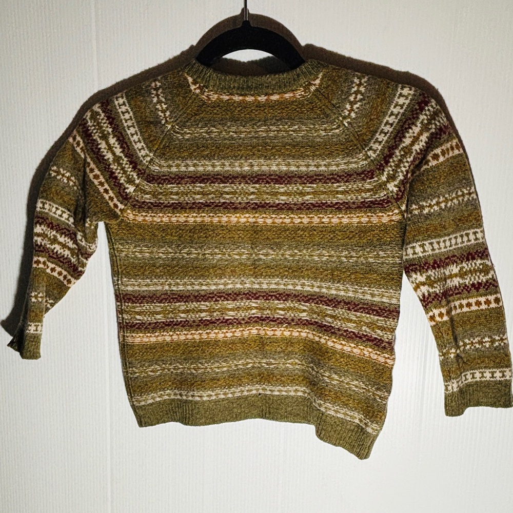 Bonpoint Wool Sweater Size 6 Multicolor Striped Crewneck Girls Luxury Kids - Picture 4 of 6